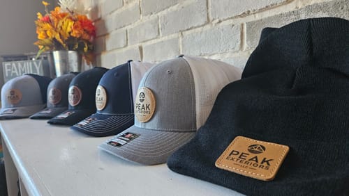 Customer photo review of Richardson 112 Flexfit Snapback Custom Leather Patch Hat