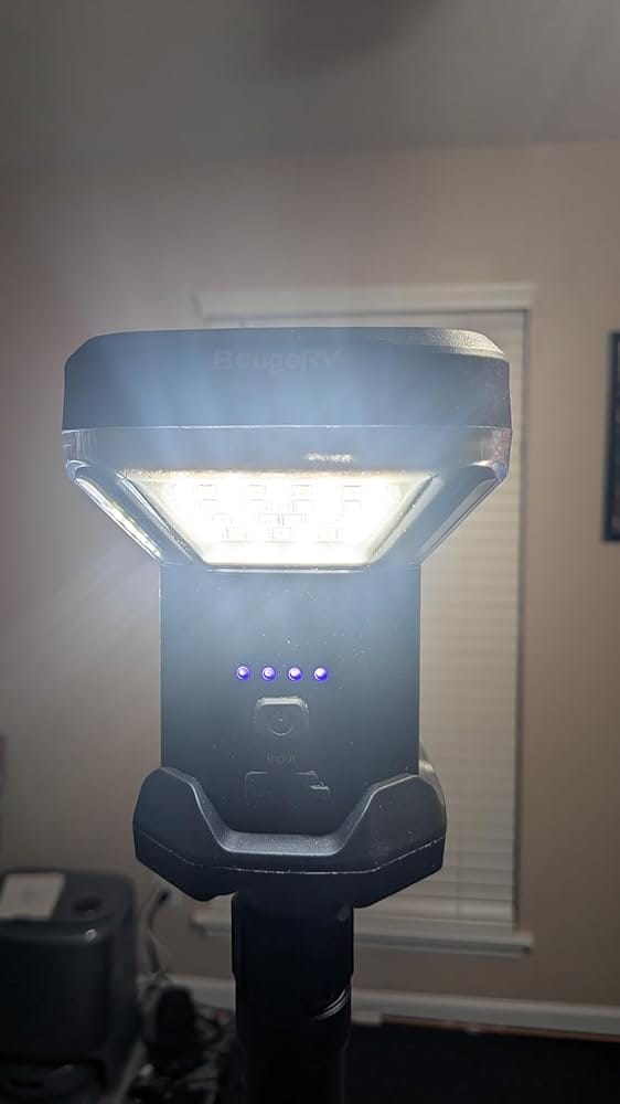 Customer photo review of BougeRV Wide-Area Outdoor Camping Telescoping Light