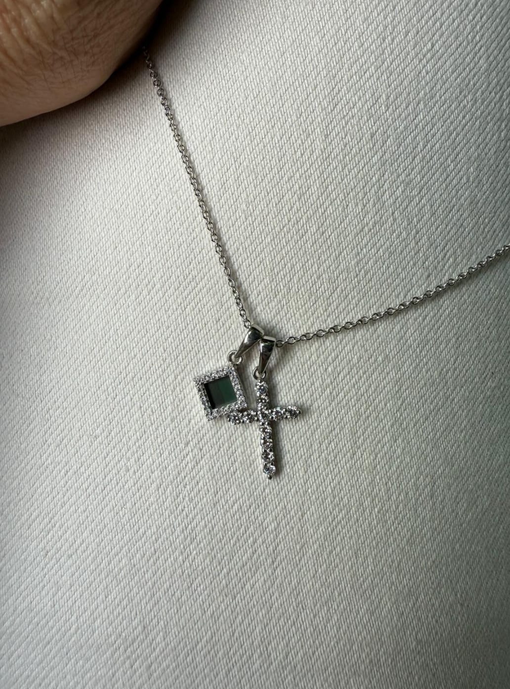 Customer photo review of The Sacred Cross Necklace