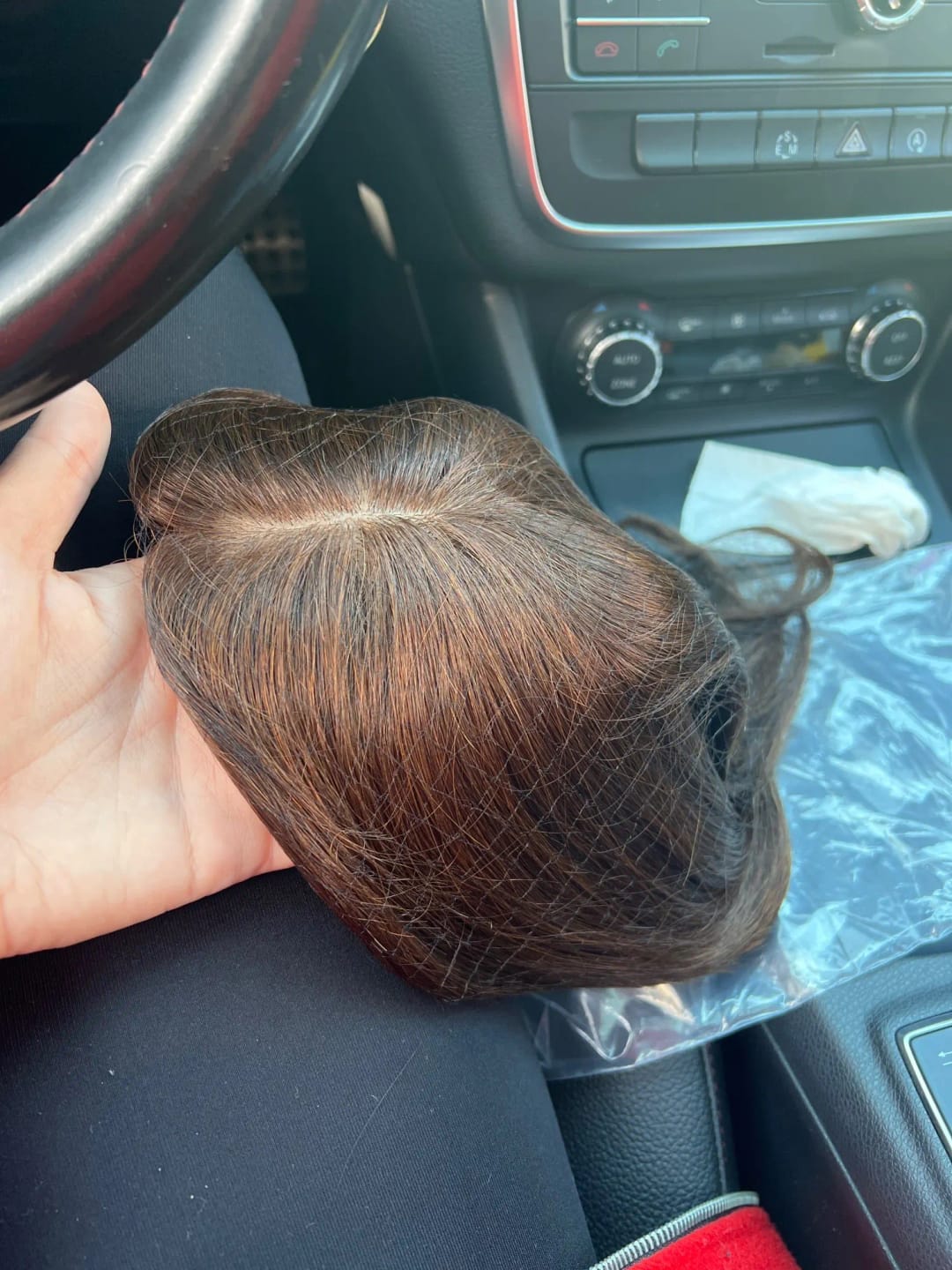 Customer photo review of Human Hair Topper 15*16cm Base All Shades