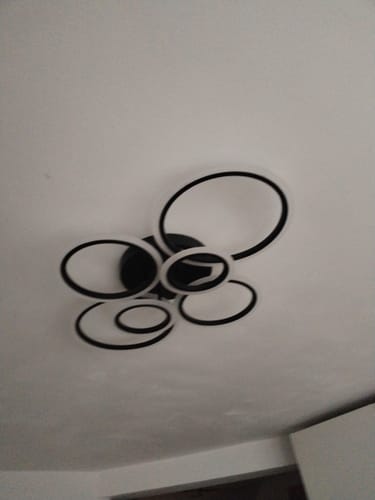 Customer photo review of Lustra LED 4+2 CIRCLE MAXI Black Echivalent 600W Telecomanda