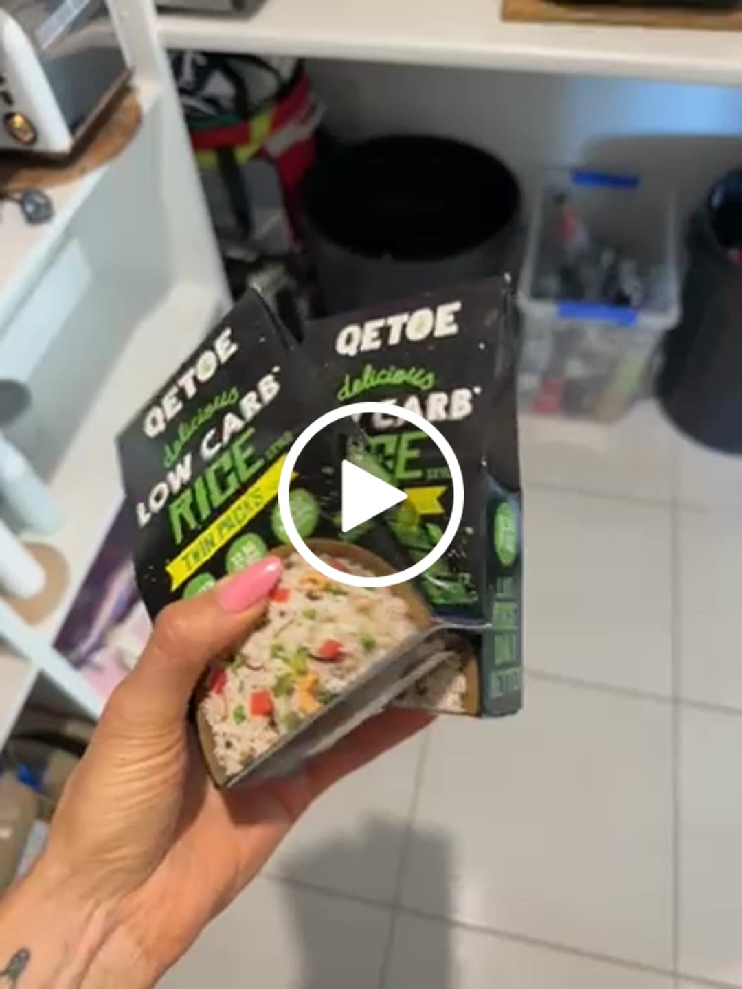 Customer video review of QETOE Low Carb Rice Value pack - TWIN PACKS - 2 x Qetoe Low Carb Rice 160g