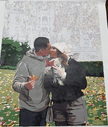 Customer photo review of Custom Portrait Paint By Numbers