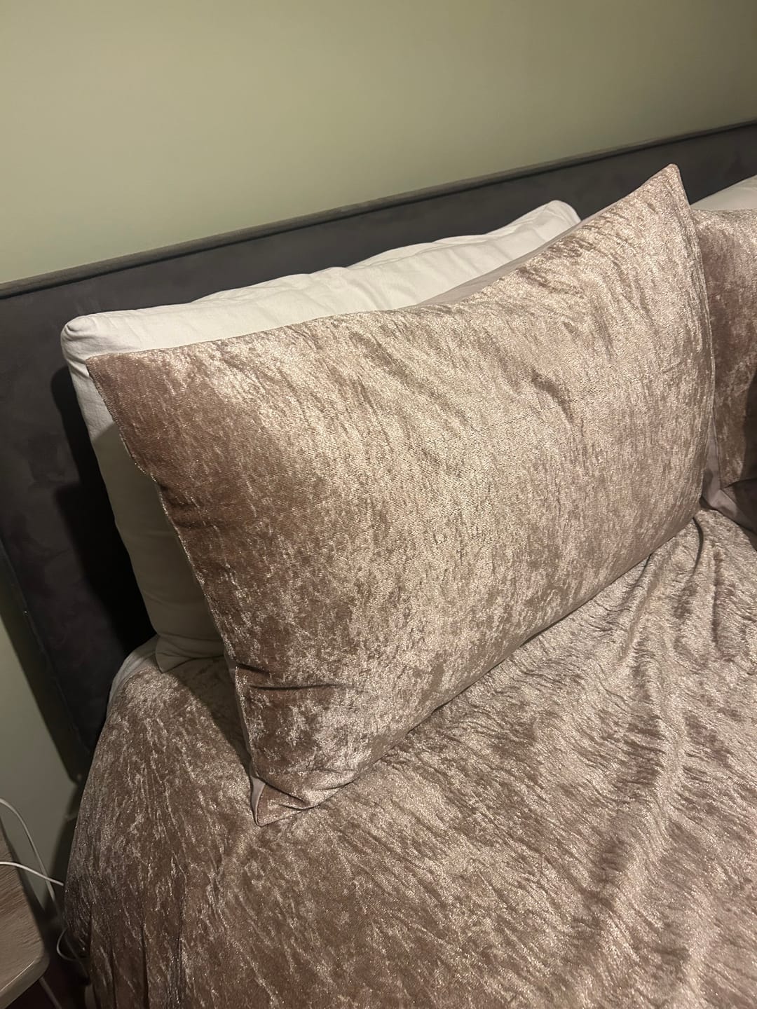 Customer photo review of Luxury Down Surround Sleeping Pillow Set