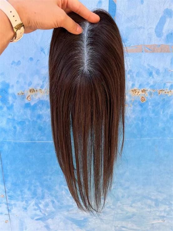 Customer photo review of Lily ︳Mono Base 3x5" Human Hair Topper For Thinning Hair