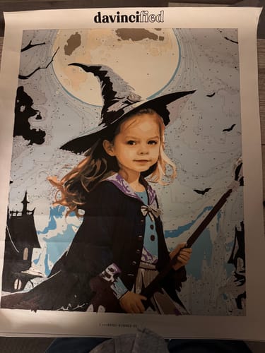 Customer photo review of Little Witch on Halloween Night - Paint by Numbers Kit