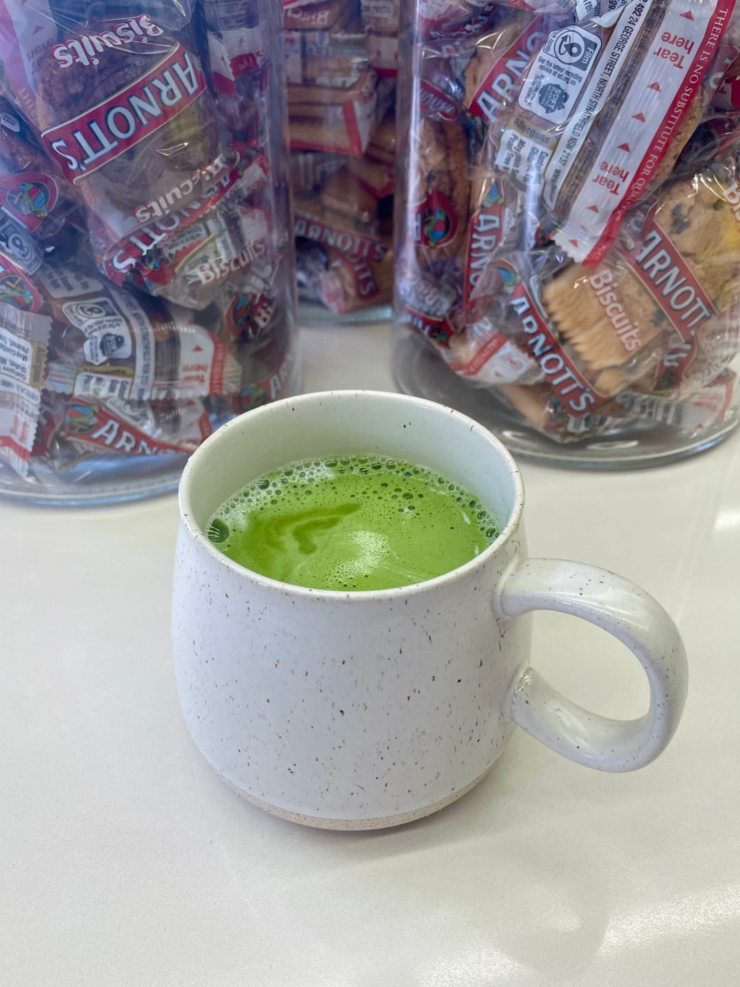 Customer photo review of Gourmet's Gold Artisan Matcha (Latte)