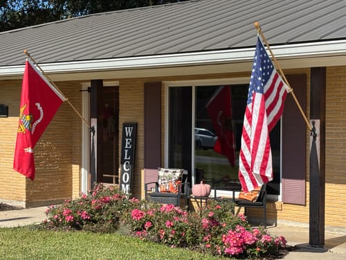 Customer photo review of 3' x 5' U.S. Marine Corps Flag Set