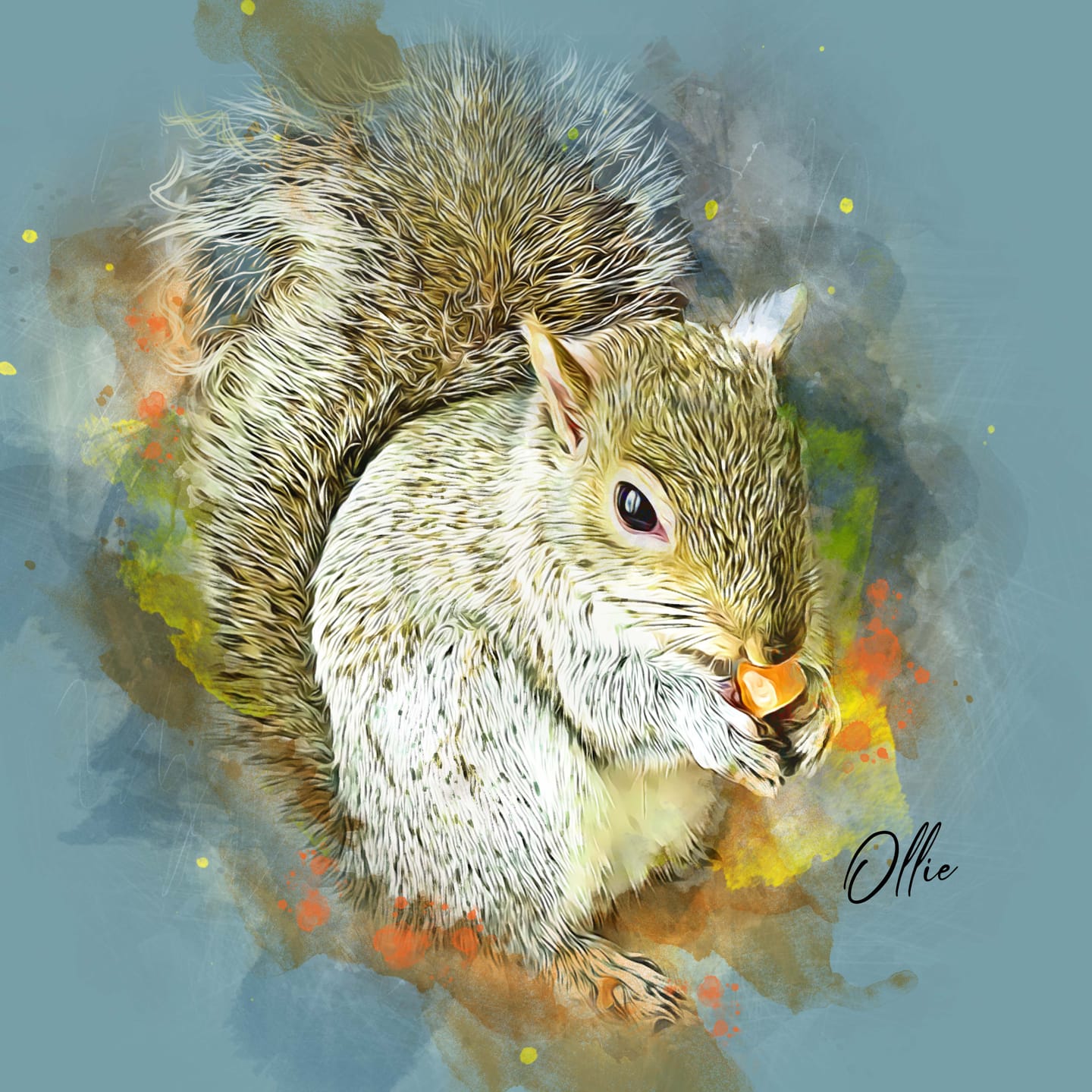 Customer photo review of Custom Watercolor Pet Portrait – Contemporary Neutral Style (CN)