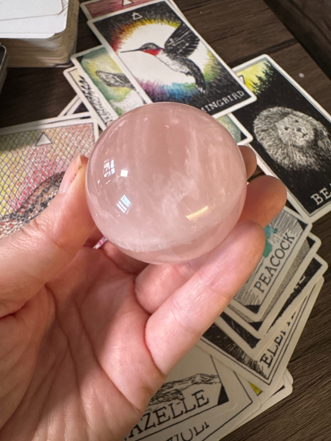Customer photo review of Rose Quartz Sphere