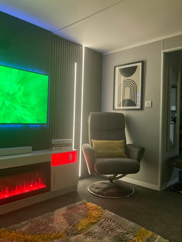 Customer photo review of LED Strip Lighting Kit For Slat Wall Panels – 2-Pack