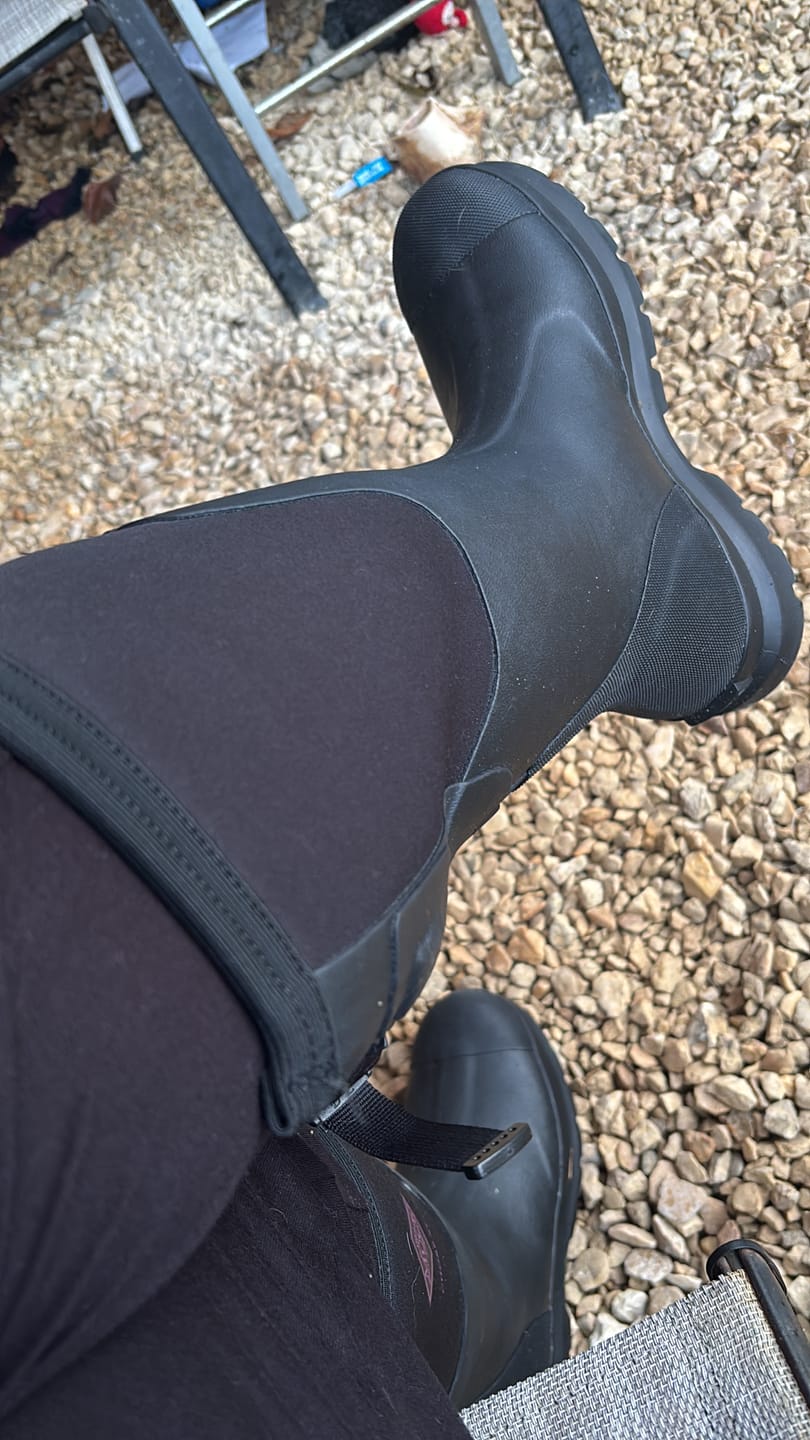 Customer photo review of Women's Chore Adjustable Tall Boots