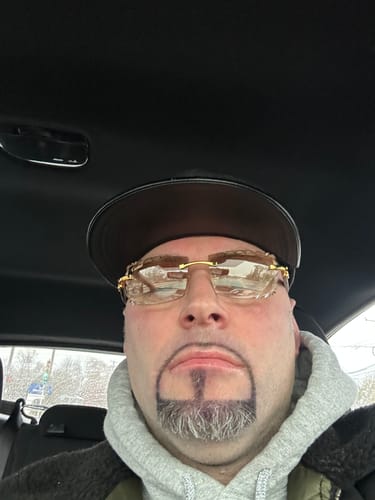 Customer photo review of Rimless buffs Sunglasses Detroit style