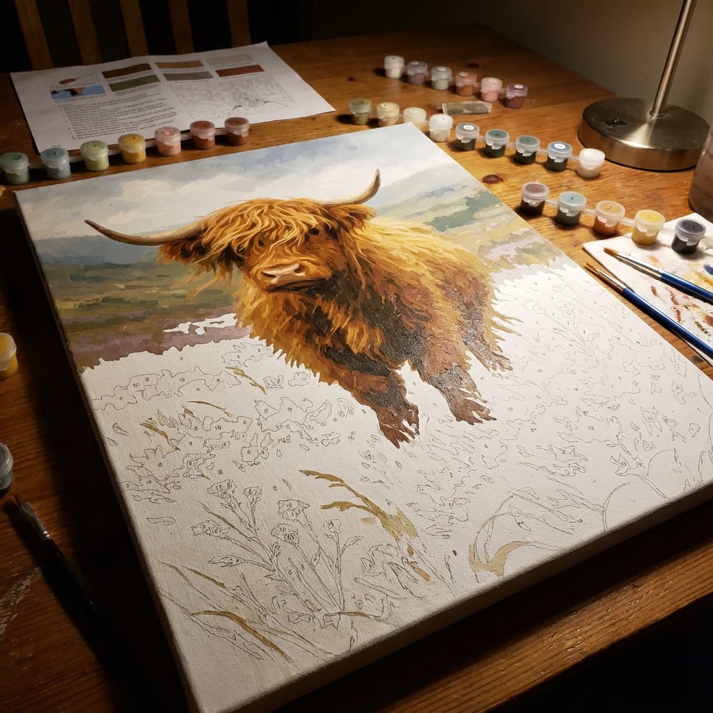 Customer photo review of Highland Cow in Mist