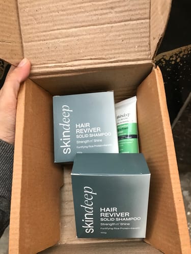 Customer photo review of HAIR REVIVER - Rice Protein Solid Shampoo