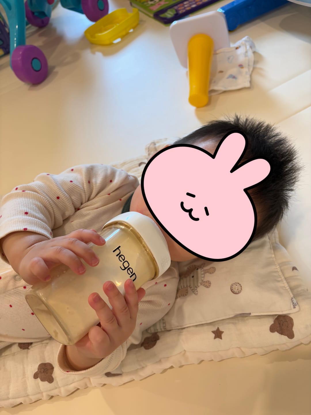 Customer photo review of Hegen Nipple Extra Slow Flow, 2-Pack (0 months)