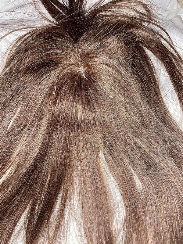 Customer photo review of Human Hair Topper 15*16cm Base All Shades