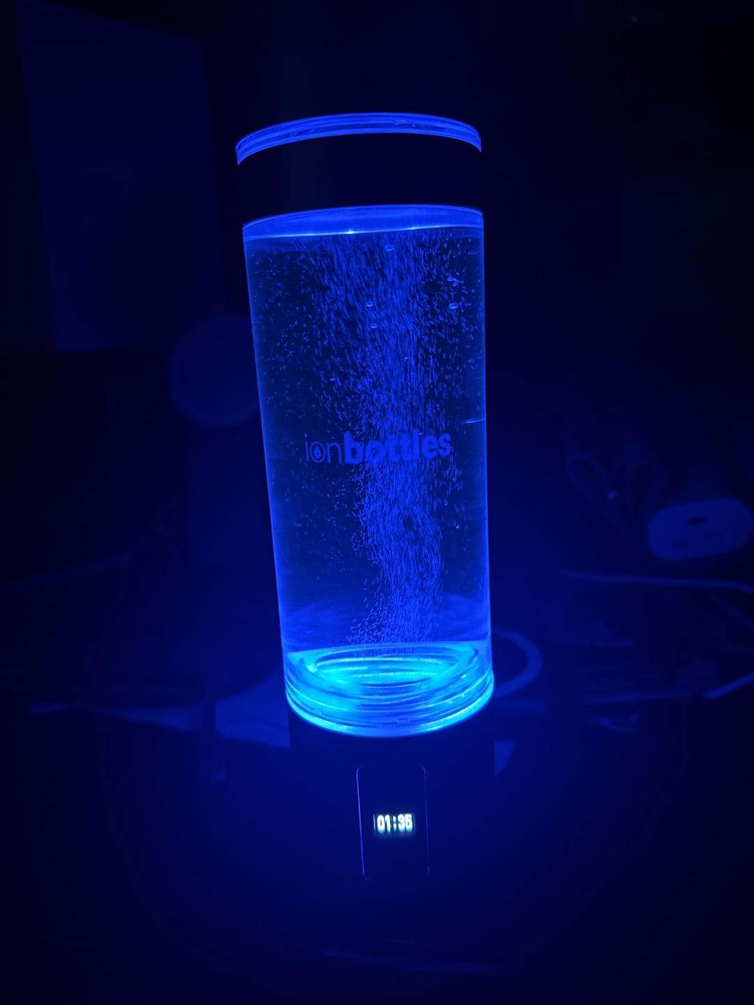 Customer photo review of ATOM Hydrogen Water Bottle
