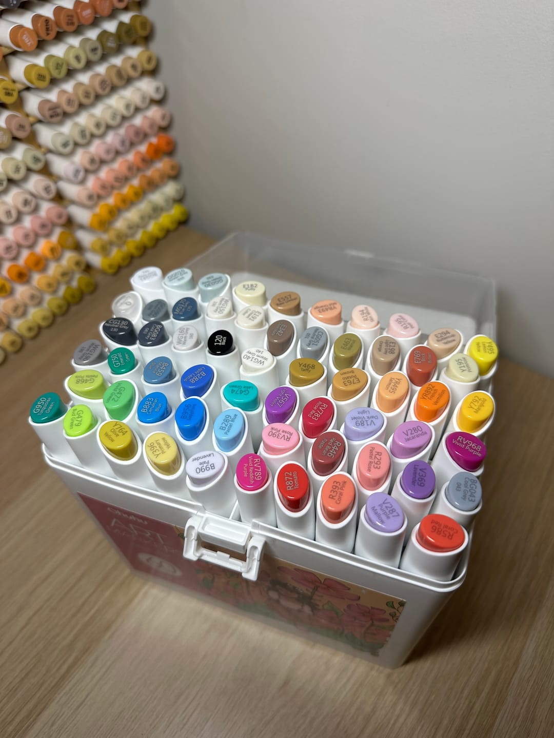 Customer photo review of Ohuhu Kaala Dual Tips Alcohol Art Markers- 60 Colors Illustrations