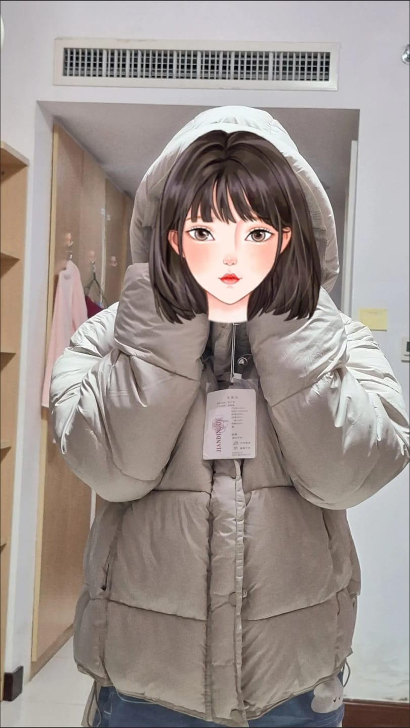 Customer photo review of Alina Hooded Puffer Jacket