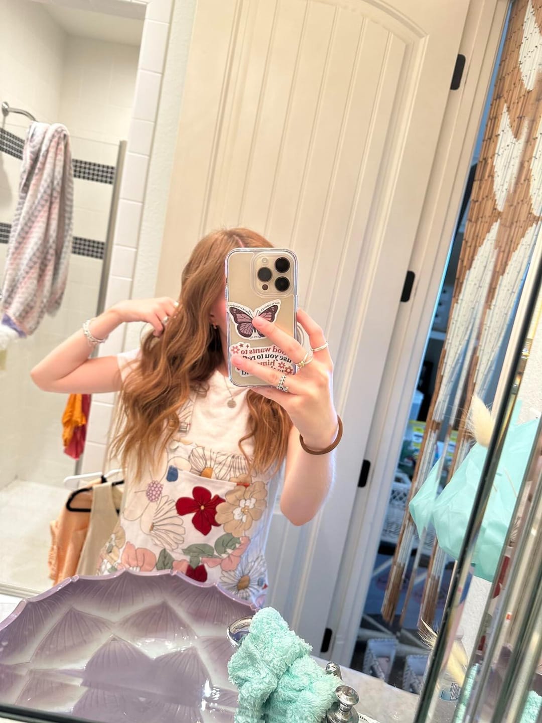 Customer photo review of Halo Human Hair Extensions Light Volume All Shades