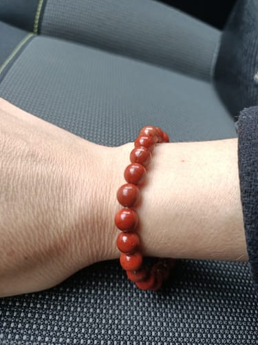 Customer photo review of Bracelet Jaspe Rouge 8mm