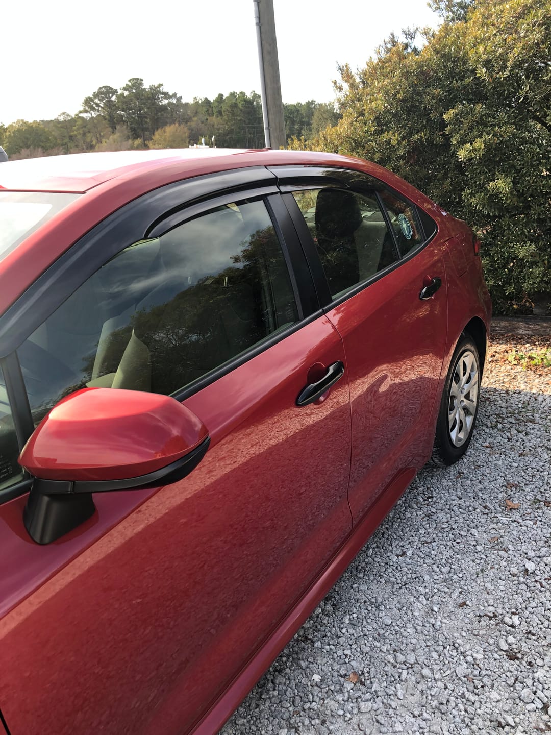 Customer photo review of 2020-Up Toyota Corolla Sedan MUGEN Style Window Visors Deflectors