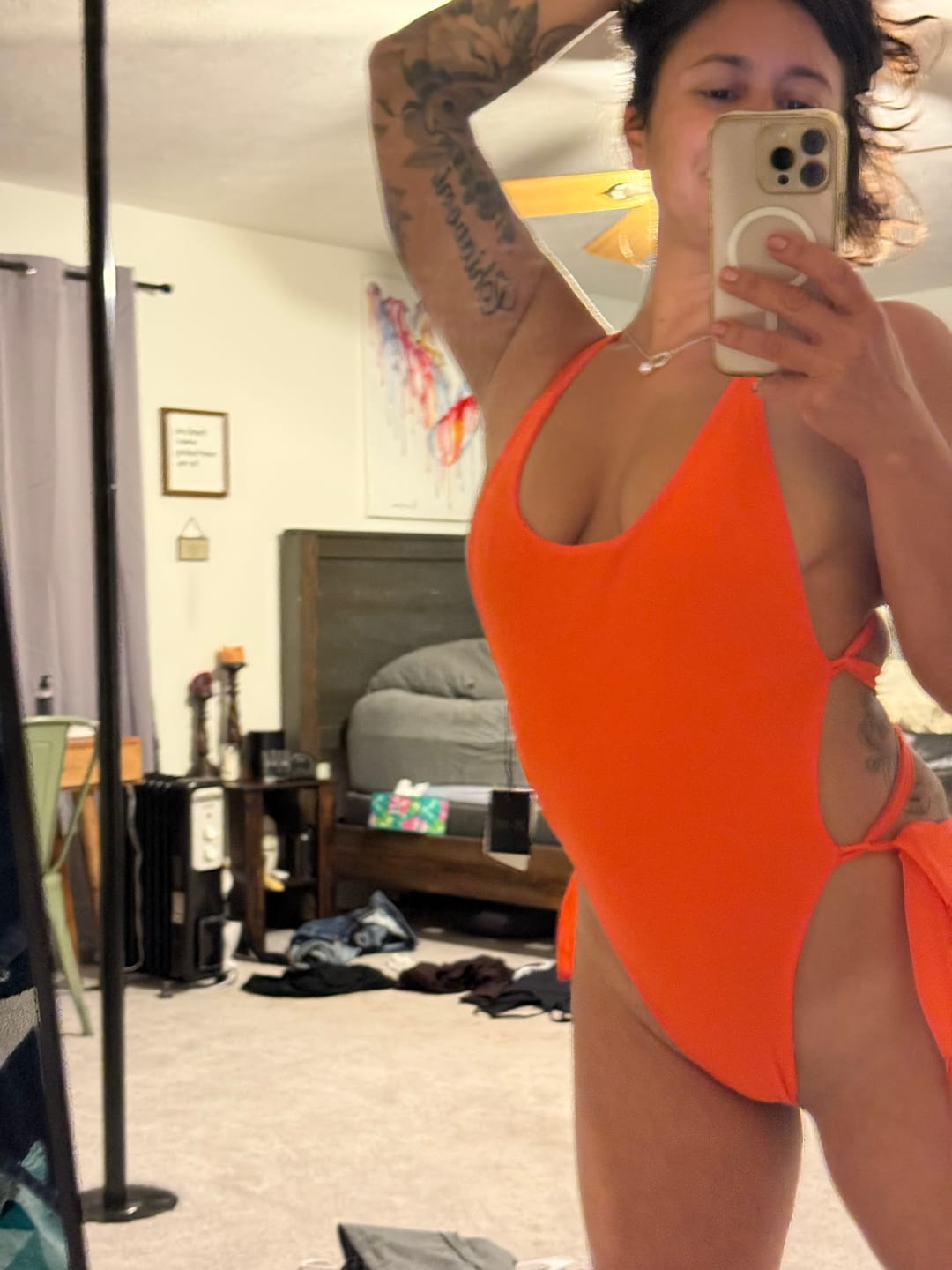 Customer photo review of Coco One Piece Swimsuit - Tangerine