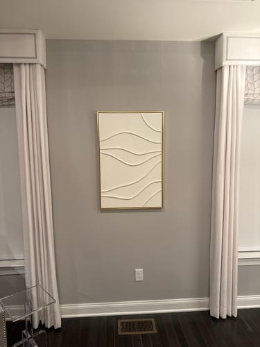 Customer photo review of Flowing Serenity: 3D Large Textured Wave Wall Art - Neutral Beige Accent for Modern Decor