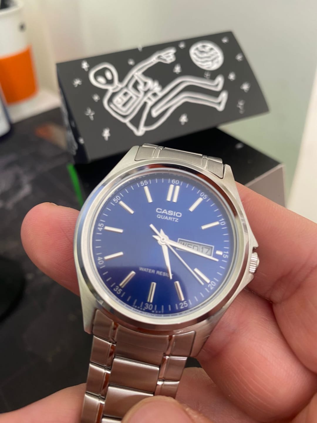 Customer photo review of Reloj Casio Análogo MTP-1183A-2A Azul Acero Inoxidable