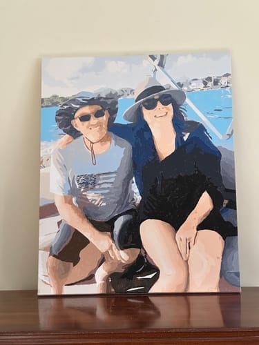 Customer photo review of Custom Portrait Paint By Numbers