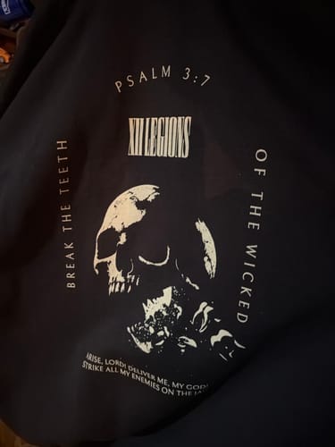 Customer photo review of PSALM 3:7 Hoodie