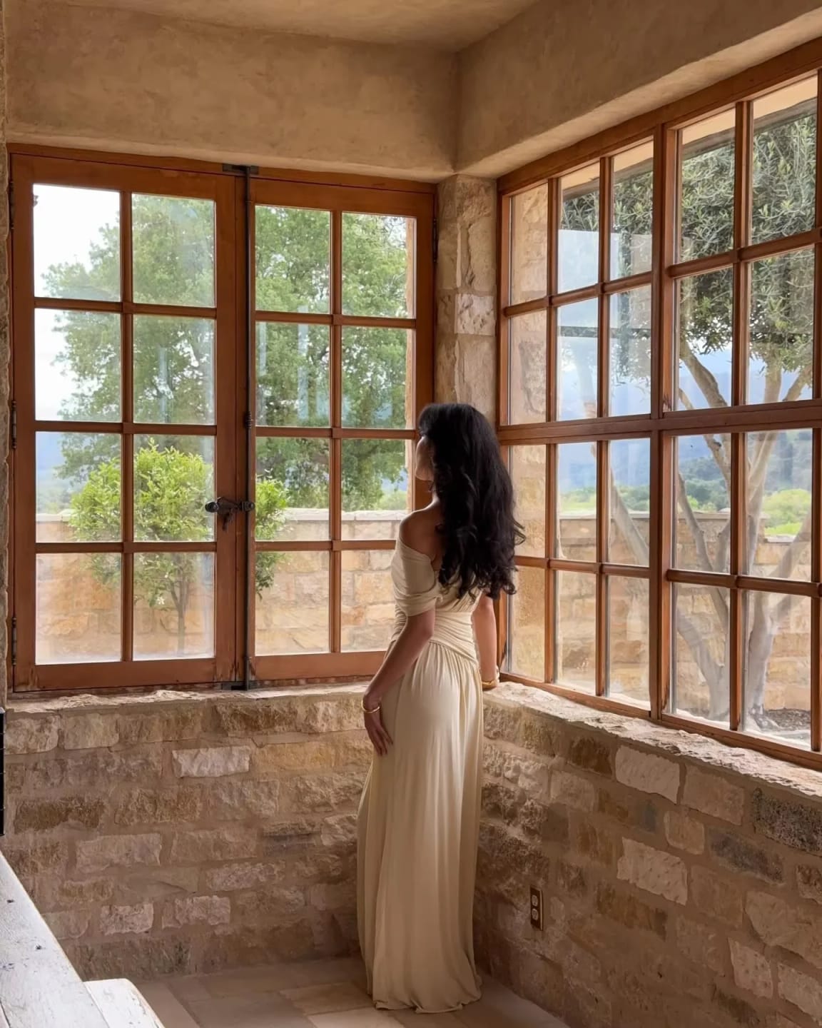 Customer photo review of Ingrid One Shoulder Maxi Dress