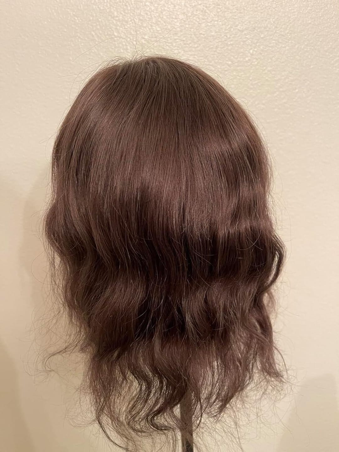 Customer photo review of PU Thin Skin Base 5x6.7" Human Hair System For Women Hair Loss, 6-18"