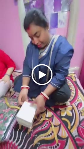 Customer video review of “22k Hallmark Red Divya Shringar Bangle” (2 pis)
