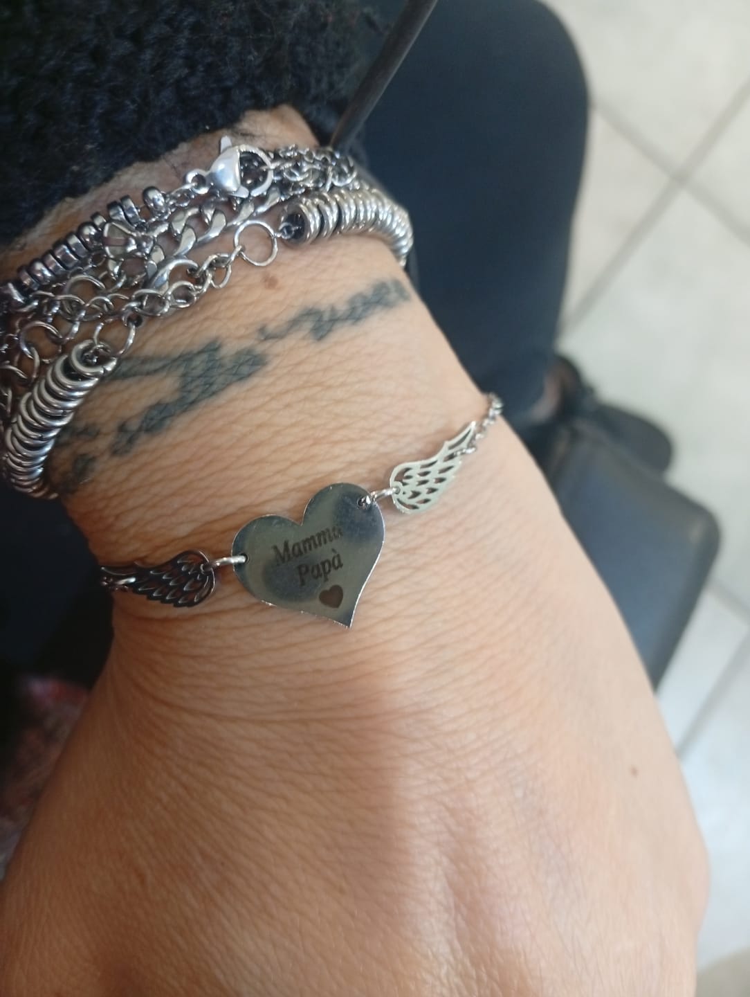 Customer photo review of Bracciale Angelo Mio ✦ Incidi il nome del tuo Angelo