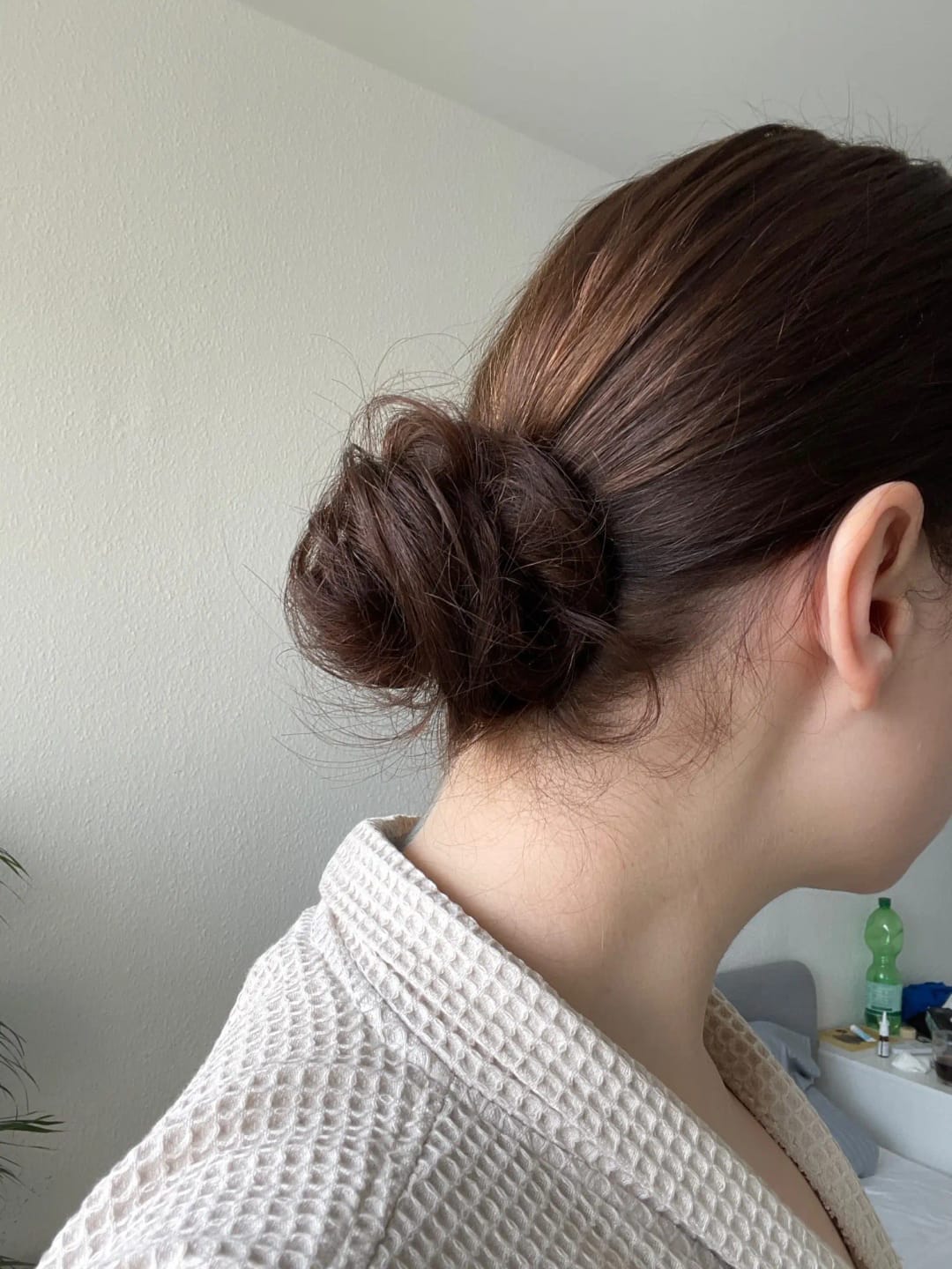Customer photo review of Chignon Bun Human Hair Extension Natural Straight 7 Colors
