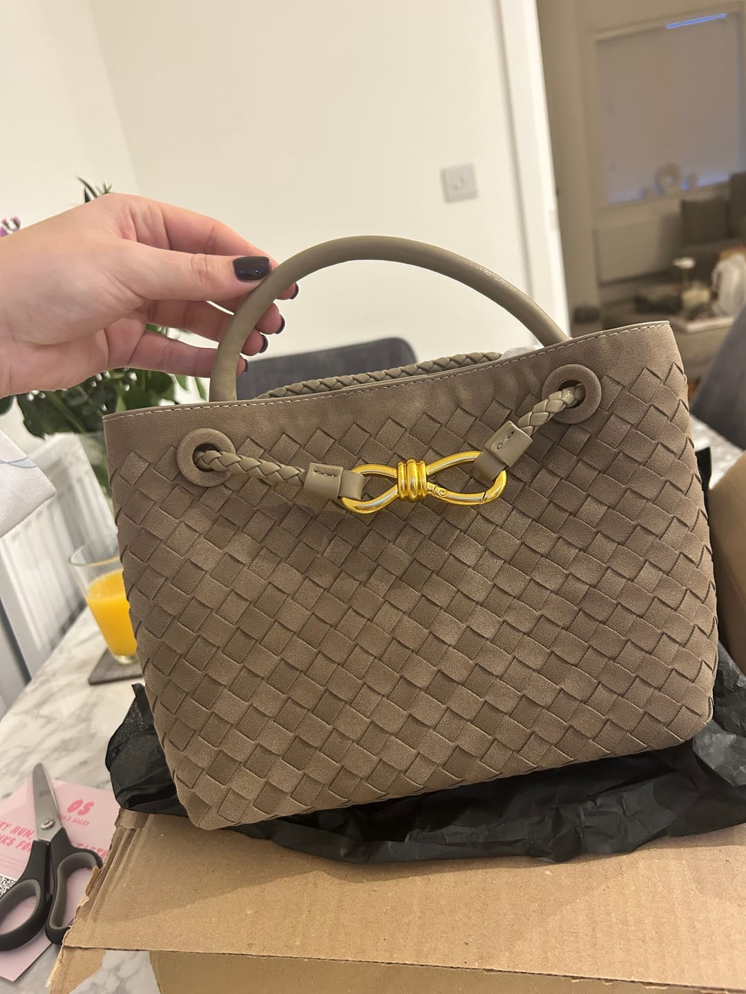 Customer photo review of Small Brushed Aurora Bag