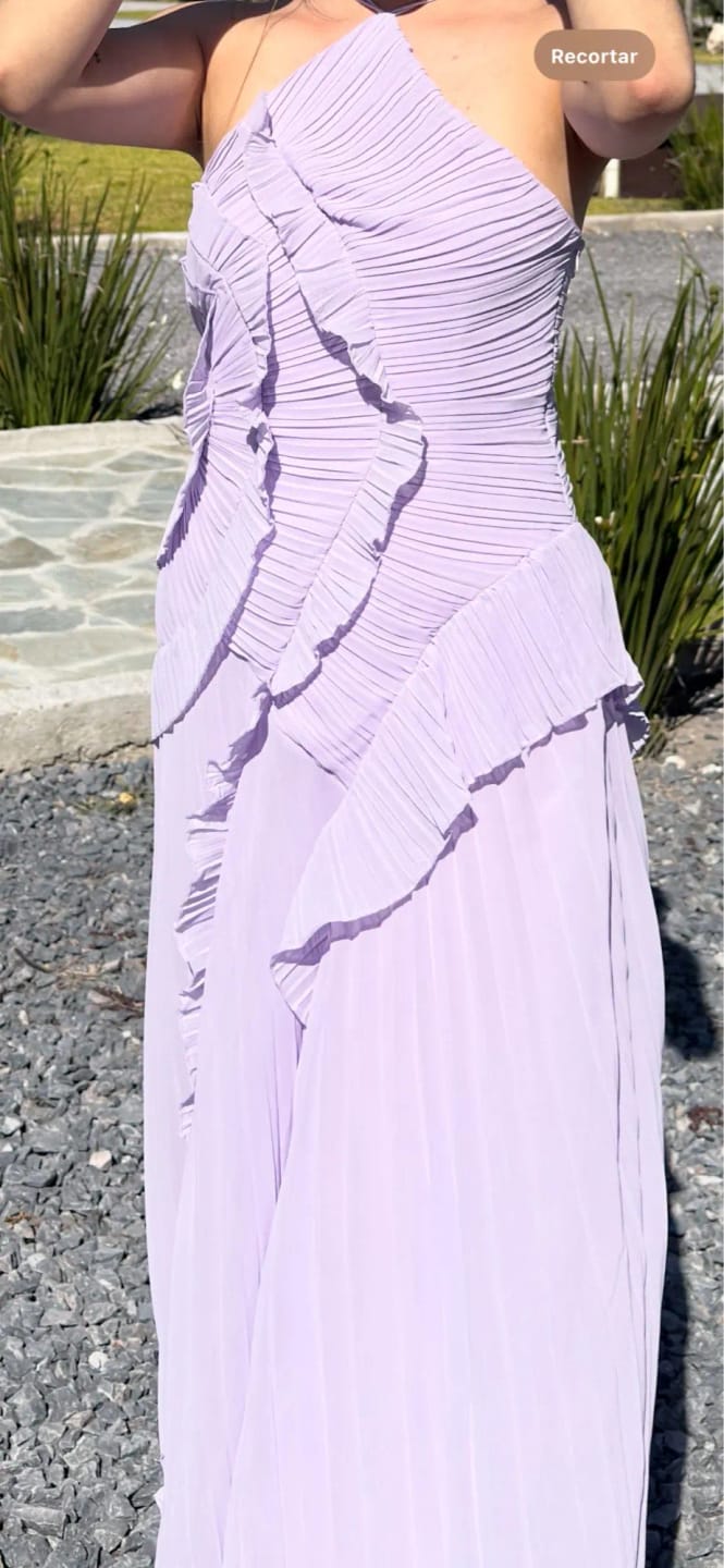 Customer photo review of Ruffa Halter Strap Ruffled Tule Dress