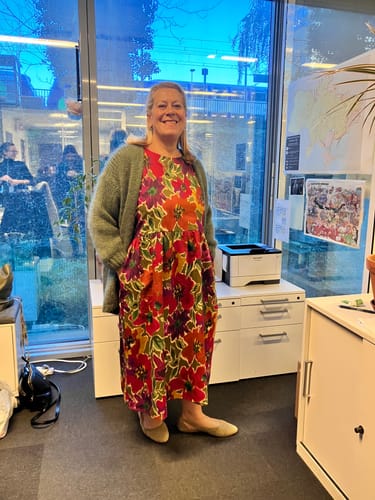Customer photo review of Robe Anaëlle - Satin de coton fleuri Toscane