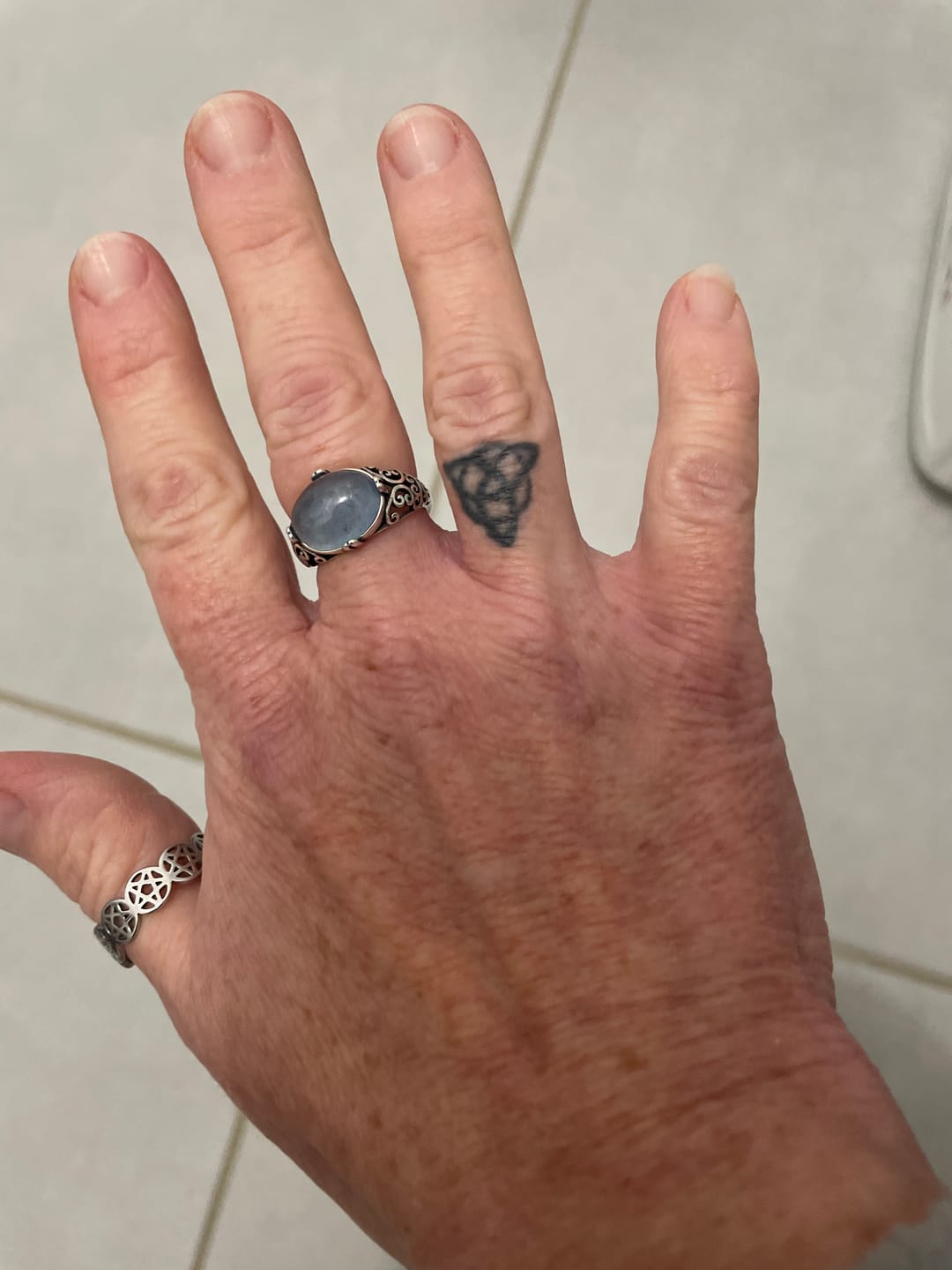 Customer photo review of Bague Ajustable "Voix de l’Âme" en Aigue-Marine