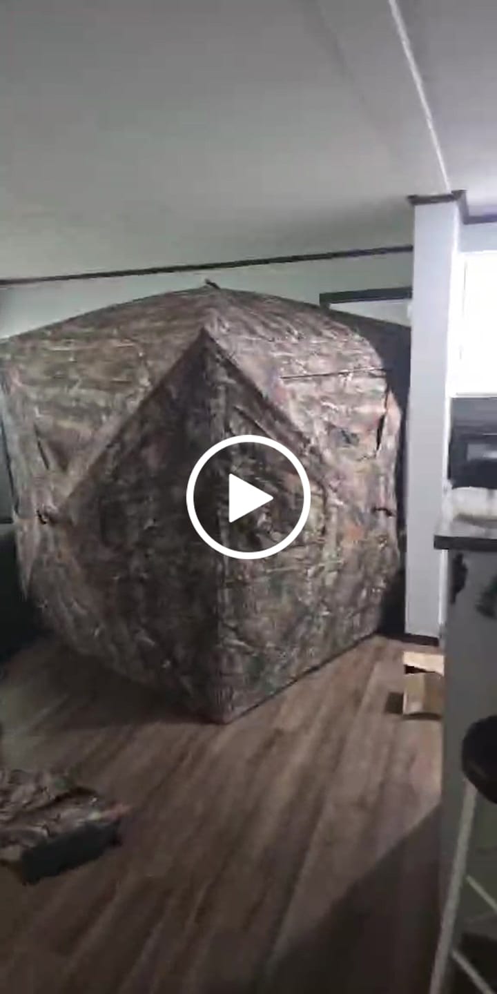 Customer video review of Tidewe Vis360 See-Through Ground Blind for Deer/ Turkey Hunting (3-4 Person)