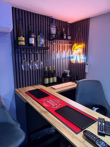 Customer photo review of Premium Acoustic Slatted Wall Panel (Multiple Colours)