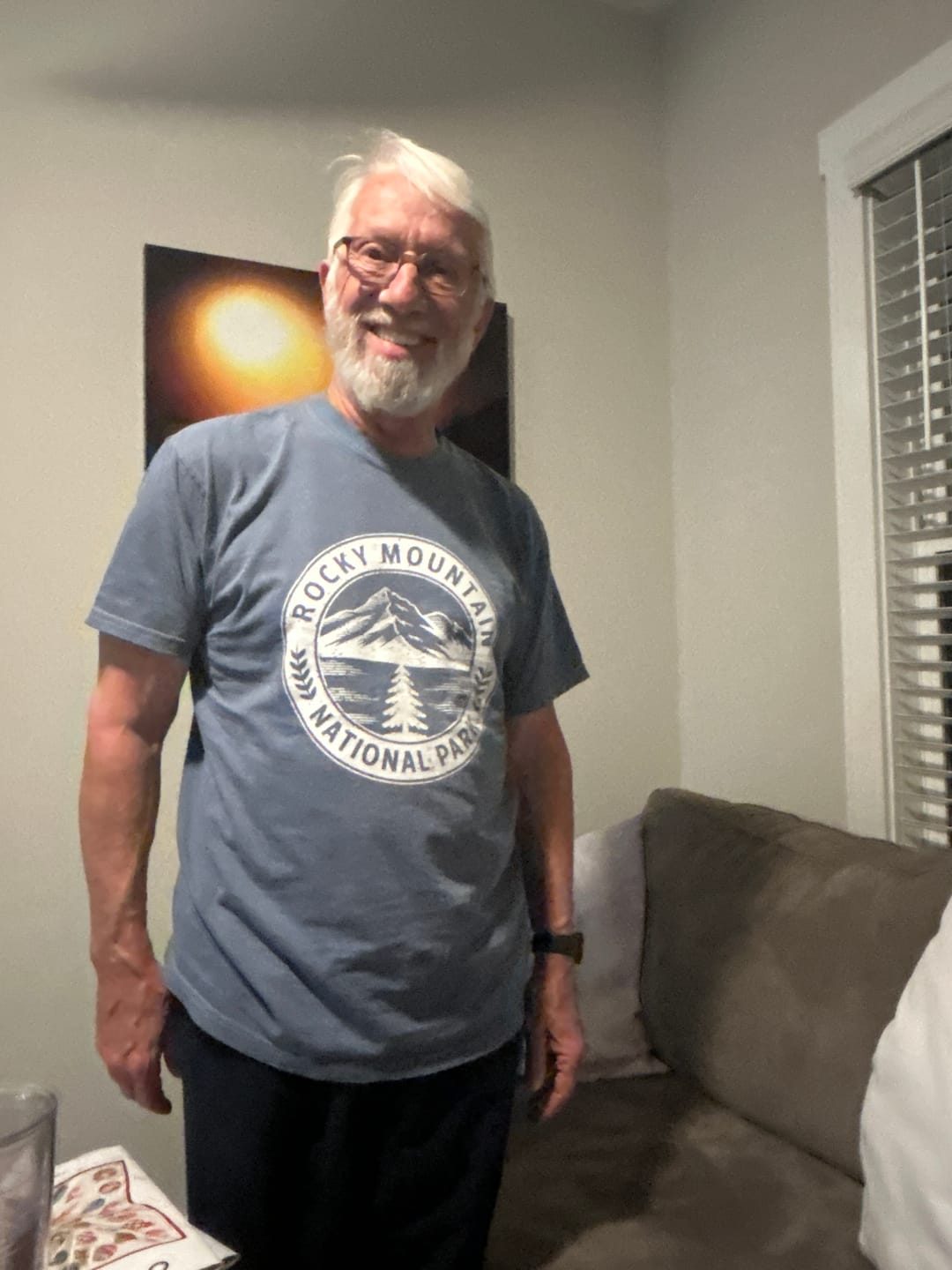 Customer photo review of Rocky Mountain Park Badge T-Shirt