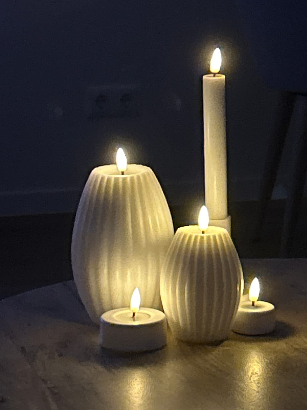Customer photo review of LED Rillelys D 10 x H 15 cm Hvid