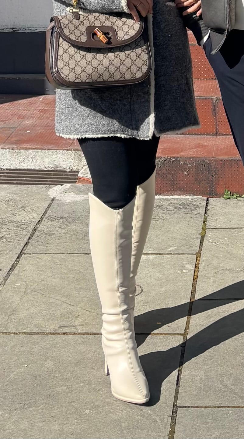 Customer photo review of Oslo Knee High Leather Boots