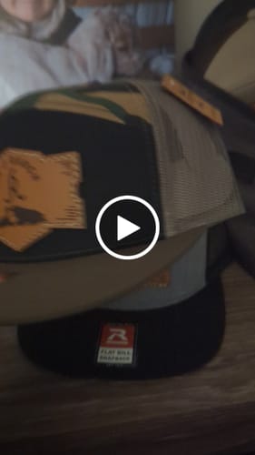 Customer video review of Custom Leather Patch Hats Richardson 168 Laser Engraved