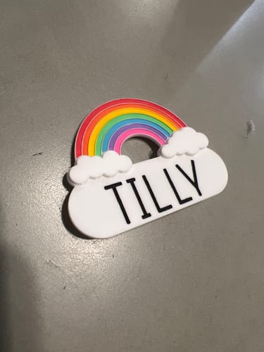 Customer photo review of Rainbow Name Badge