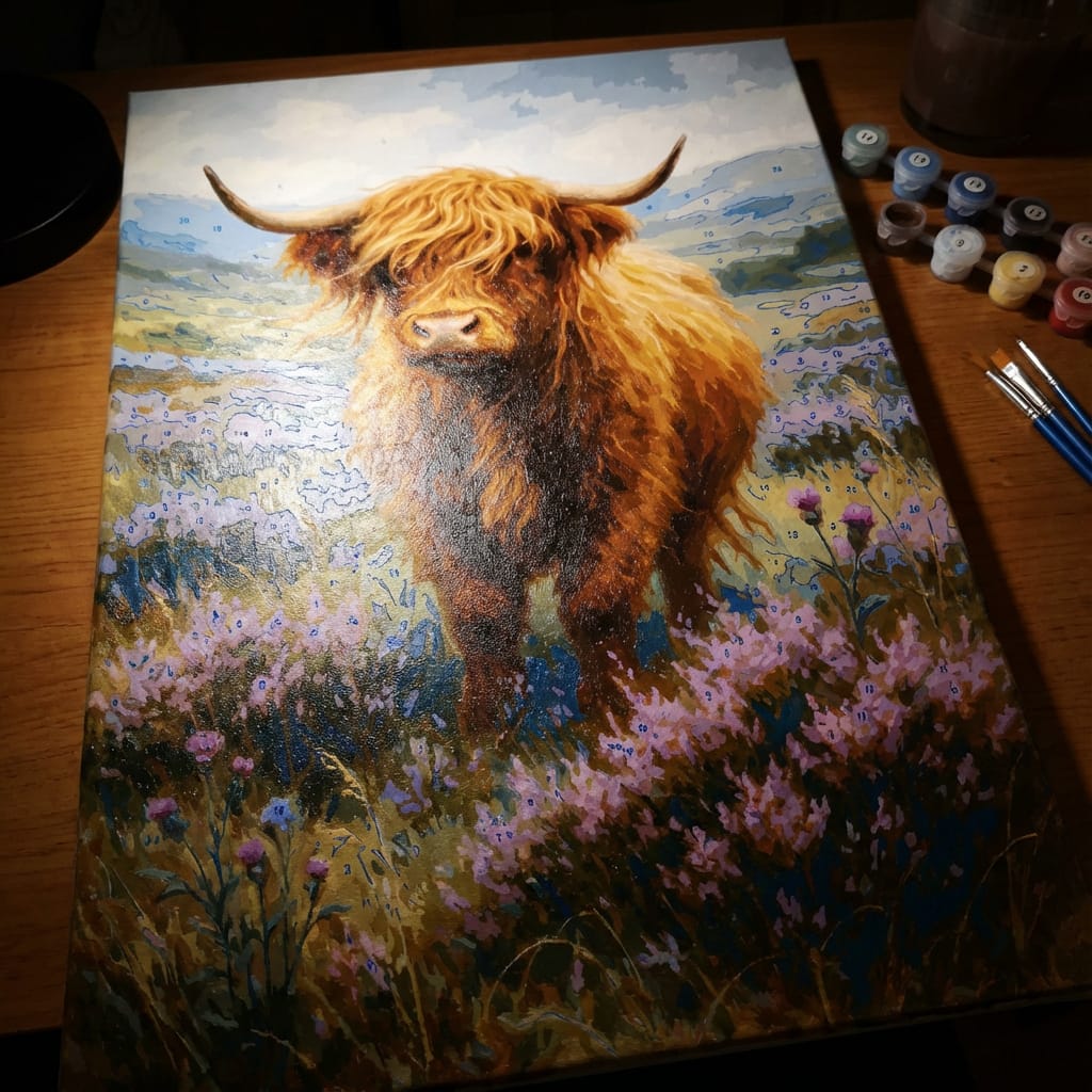 Customer photo review of Highland Cow in Mist