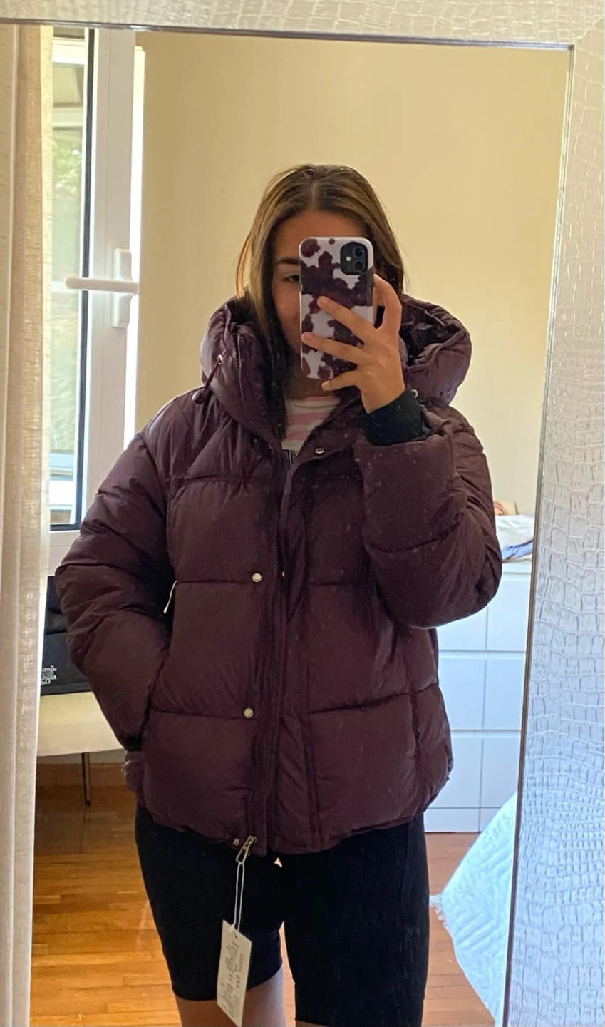 Customer photo review of Alina Hooded Puffer Jacket